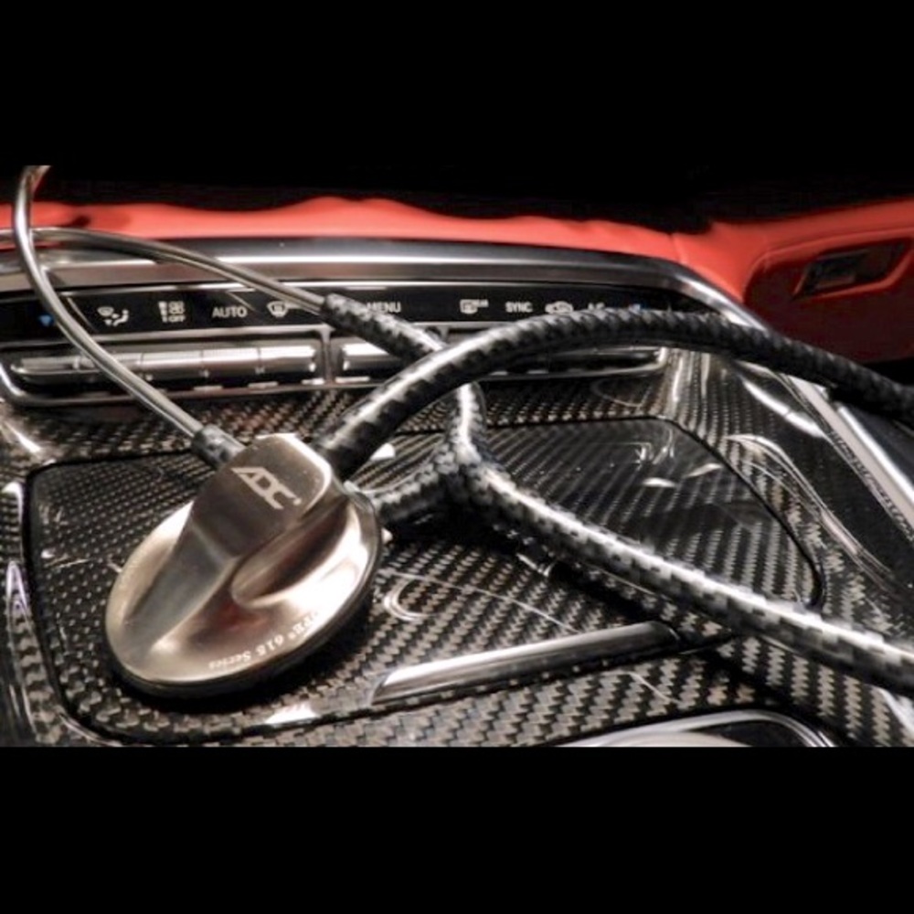 ADSCOPE PLATINUM II CLINICIAN STETHOSCOPE CARBON FIBER/TACTICAL FINISH. NWOT.